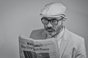 reading newspaper